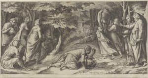 Los israelitas huyen de Egipto de Cherubino Alberti