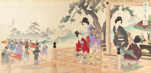 Álbum del Castillo de Chiyoda de Mujeres, 1895 de Chikanobu Yoshu