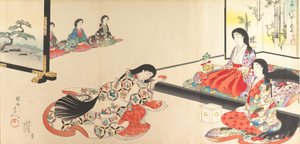 Álbum de Mujeres del Castillo de Chiyoda, 1895 de Chikanobu Yoshu