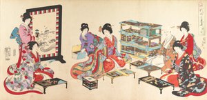 Álbum de mujeres del Castillo de Chiyoda de Chikanobu Yoshu