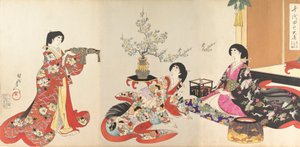 Álbum de mujeres del Castillo Chiyoda, 1895 de Chikanobu Yoshu