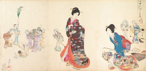 Álbum de Mujeres del Castillo de Chiyoda, 1895 de Chikanobu Yoshu