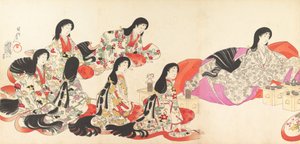 Álbum del Castillo de Chiyoda de Mujeres, 1895 de Chikanobu Yoshu