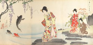 Álbum de Mujeres del Castillo de Chiyoda, 1895 de Chikanobu Yoshu