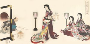 Álbum de mujeres del castillo de Chiyoda, 1895 de Chikanobu Yoshu