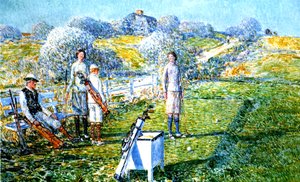 Un juego de golf de Childe Frederick Hassam