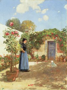Una mañana soleada, Villiers-le-Bel de Childe Frederick Hassam