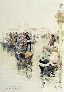Una regata veneciana de Childe Frederick Hassam