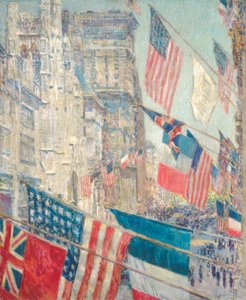 Día de los aliados, mayo de 1917 (óleo sobre lienzo) de Childe Frederick Hassam