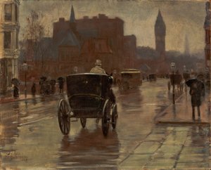 Avenida Colón, Día de la Lluvia de Childe Frederick Hassam