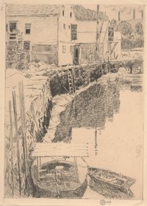 Muelle de Cos Cob de Childe Frederick Hassam