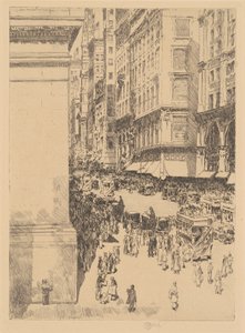 Quinta Avenida, mediodía de Childe Frederick Hassam