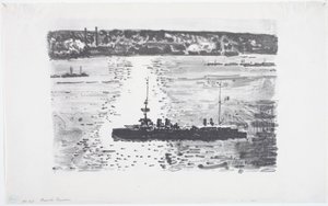 Crucero francés (litografía) de Childe Frederick Hassam