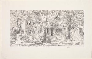 Casa en Main Street, East Hampton de Childe Frederick Hassam