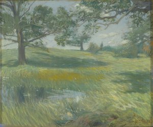 Meadows, c.1900-10 (pastel sobre lienzo) de Childe Frederick Hassam