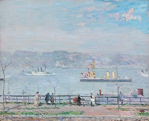 Hombres de guerra: "El Blake" y "El Boston de Childe Frederick Hassam