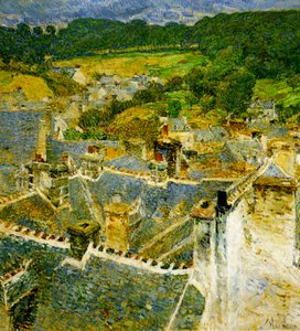 Azoteas, Pont-Aven, Bretaña de Childe Frederick Hassam