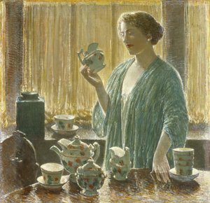 Juego de té de fresa de Childe Frederick Hassam