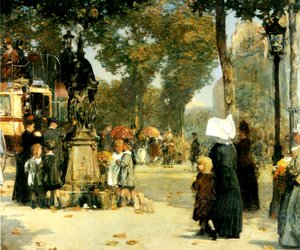 Escena de la calle, París de Childe Frederick Hassam