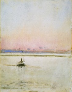 Atardecer (acuarela sobre papel) de Childe Frederick Hassam