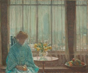 La sala de desayunos, mañana de invierno de Childe Frederick Hassam