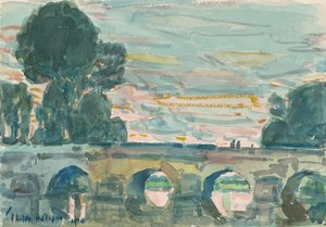 El puente de Grez de Childe Frederick Hassam