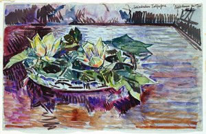 Tulipanes en un cuenco de Childe Frederick Hassam