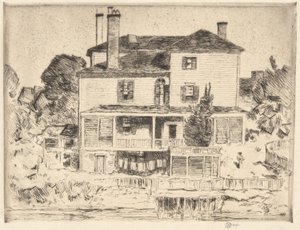 Una mansión de Portsmouth, 1916 de Childe Hassam