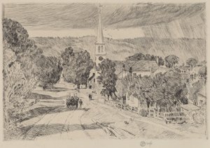Un pueblo de Vermont de Childe Hassam