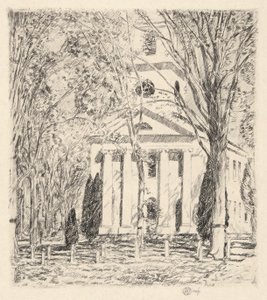 Iglesia en Old Lyme, 1924 de Childe Hassam
