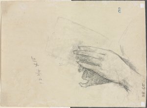 Manos Sosteniendo un Libro verso, 1889 de Childe Hassam