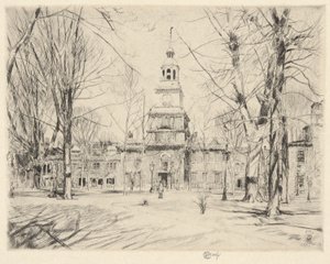 Salón de la Independencia, Filadelfia, 1926 de Childe Hassam