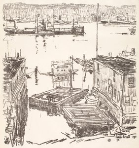 North River de Childe Hassam