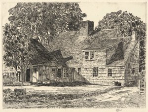 Antigua casa señorial, Easthampton de Childe Hassam
