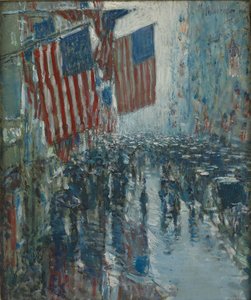 Día lluvioso, Quinta Avenida de Childe Hassam