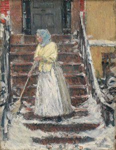 Barriendo Nieve de Childe Hassam