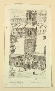 La iglesia al otro lado de Childe Hassam