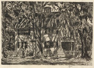 La casa del león Gardner, Easthampton de Childe Hassam