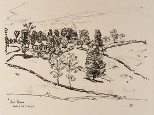 La casita de la escuela, Tierra de Nod de Childe Hassam