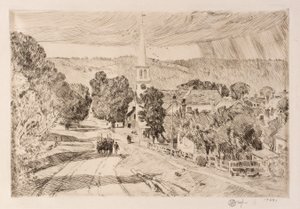 El pueblo de Vermont (Peacham) de Childe Hassam