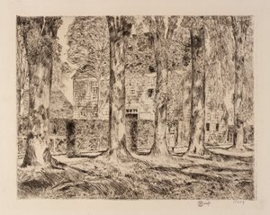 The Village Elms, Easthampton de Childe Hassam