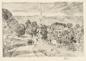 Pueblo de Vermont, 1923 de Childe Hassam