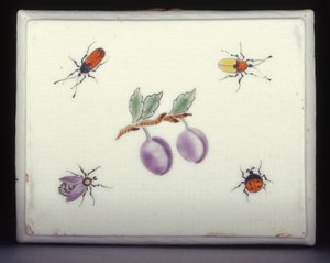 Base de una caja de rapé armorial (porcelana) de Chinese School