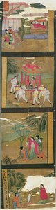 Escenas de la vida de Buda, Tunhuang, siglo VII-VIII (pintura en estandarte de seda)