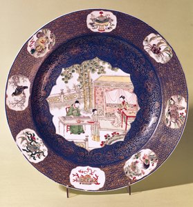 Plato circular con una escena musical, Período Kangxi (1662-1722) de Chinese School