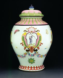 Cisterna pintada con un diseño de Cornelis Pronk (1691-1759) c.1730 de Chinese School