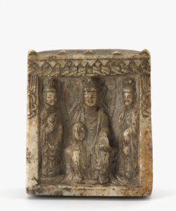 Estela en miniatura de cuatro lados, posiblemente dinastía Wei Occidental, c.550