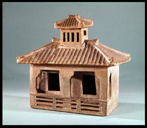 Modelo funerario de una casa, Dinastía Han (206 a.C.-220 d.C.)