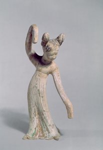 Estatua funeraria de una bailarina, Dinastía Tang (618-907) de Chinese School