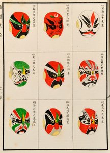 Diseños de maquillaje para personajes de la ópera china de Chinese School